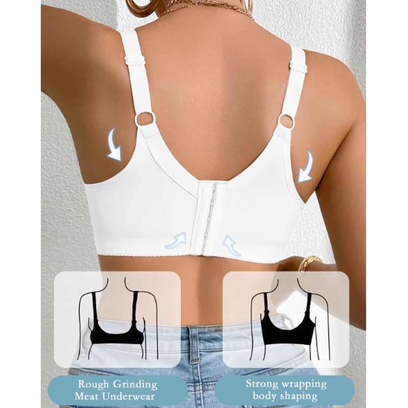 Sexy Lace Underwire Push Up Side Support Minimizer Bra AD Cup 7