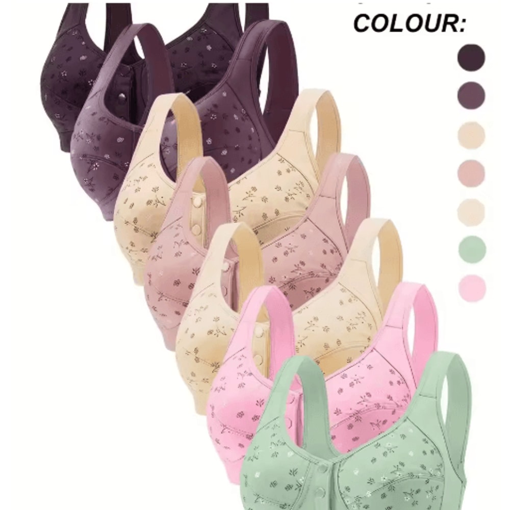 Elegant Front Closure Nursing Bra 7Piece Set With Breathable Support 1