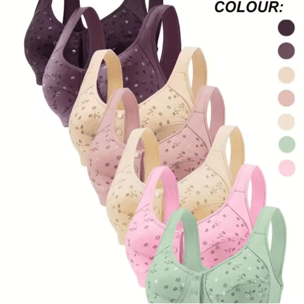 Elegant Front Closure Nursing Bra 7Piece Set With Breathable Support 2