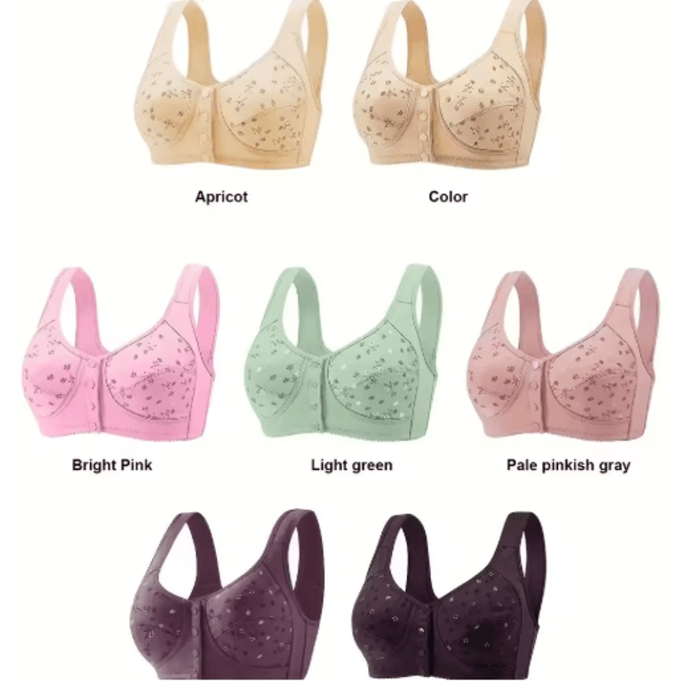 Elegant Front Closure Nursing Bra 7Piece Set With Breathable Support 0