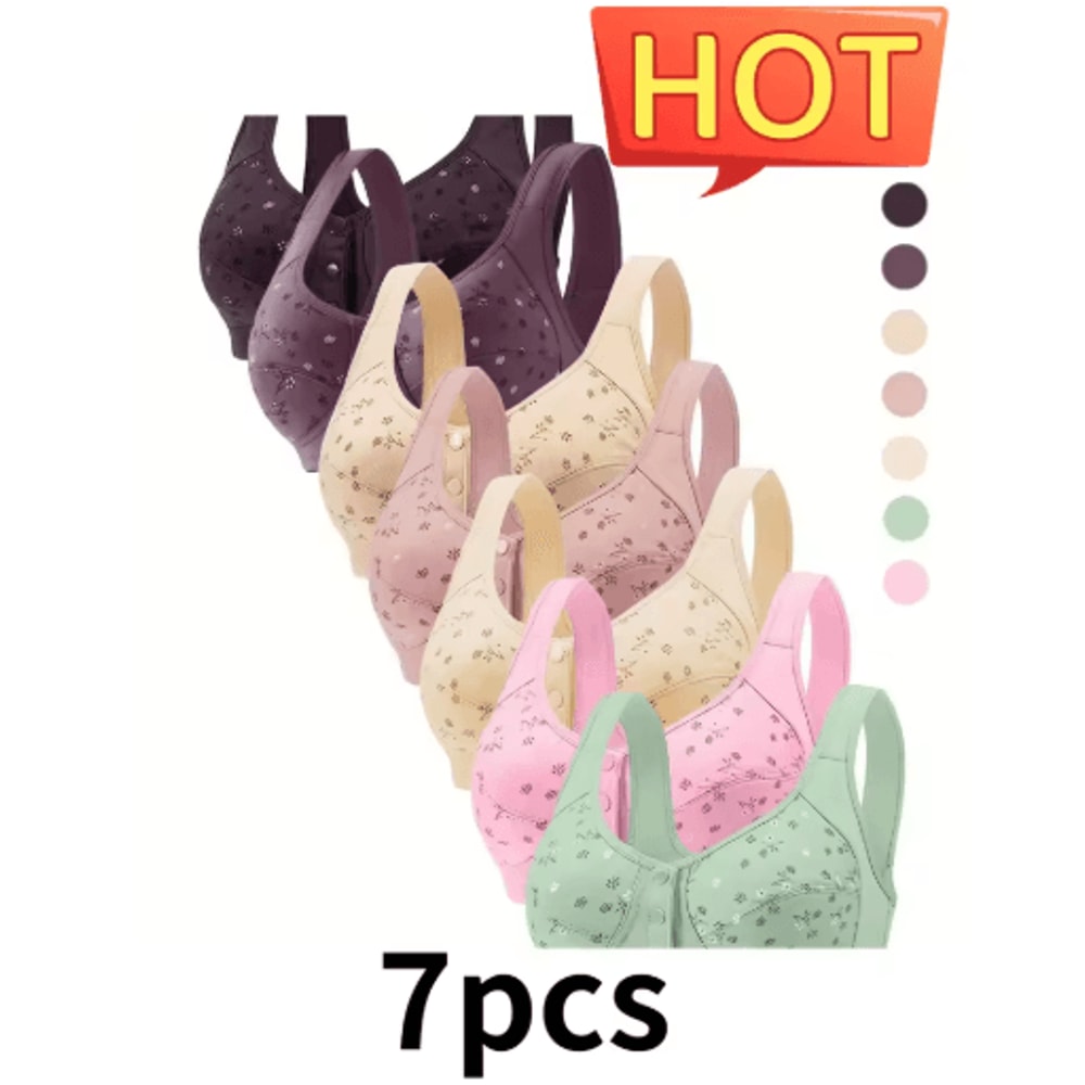 Elegant Front Closure Nursing Bra 7Piece Set With Breathable Support 6