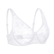 Embroidered Hollow Out Plus Size Lace Underwire Bra 1