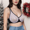 Embroidered Hollow Out Plus Size Lace Underwire Bra 0