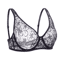 Embroidered Hollow Out Plus Size Lace Underwire Bra 10