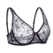 Embroidered Hollow Out Plus Size Lace Underwire Bra 10