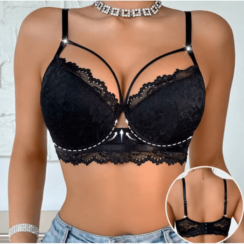 Elegant 3 To 4 Cup Lace Push Up Underwire Bra For Lift And Support 1