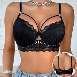 elegant 3 to 4 cup lace push up underwire bra for lift and support
