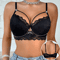 Elegant 3 To 4 Cup Lace Push Up Underwire Bra For Lift And Support 0