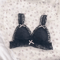 French Retro Lolita Wireless Lace Bralette With Frill Trim 2