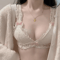 French Retro Lolita Wireless Lace Bralette With Frill Trim 5