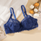 Embroidered Plus Size Lace Push Up Bra With Thin Underwire 4