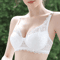 Embroidered Plus Size Lace Push Up Bra With Thin Underwire 7