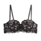 Floral Lace Half Cup Push Up Underwire Bra 1