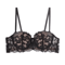 Floral Lace Half Cup Push Up Underwire Bra 1
