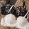 Floral Lace Half Cup Push Up Underwire Bra 4
