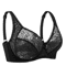 UltraThin Deep V Sheer Plus Size Lace Underwire Bra 6