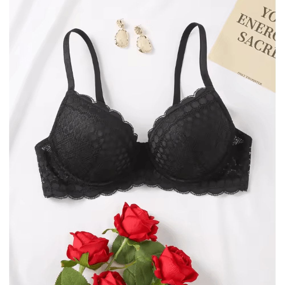 Elegant Lace Push Up Underwire Bra In Multiple Colors 2
