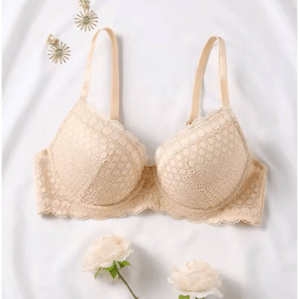 Elegant Lace Push Up Underwire Bra In Multiple Colors 3