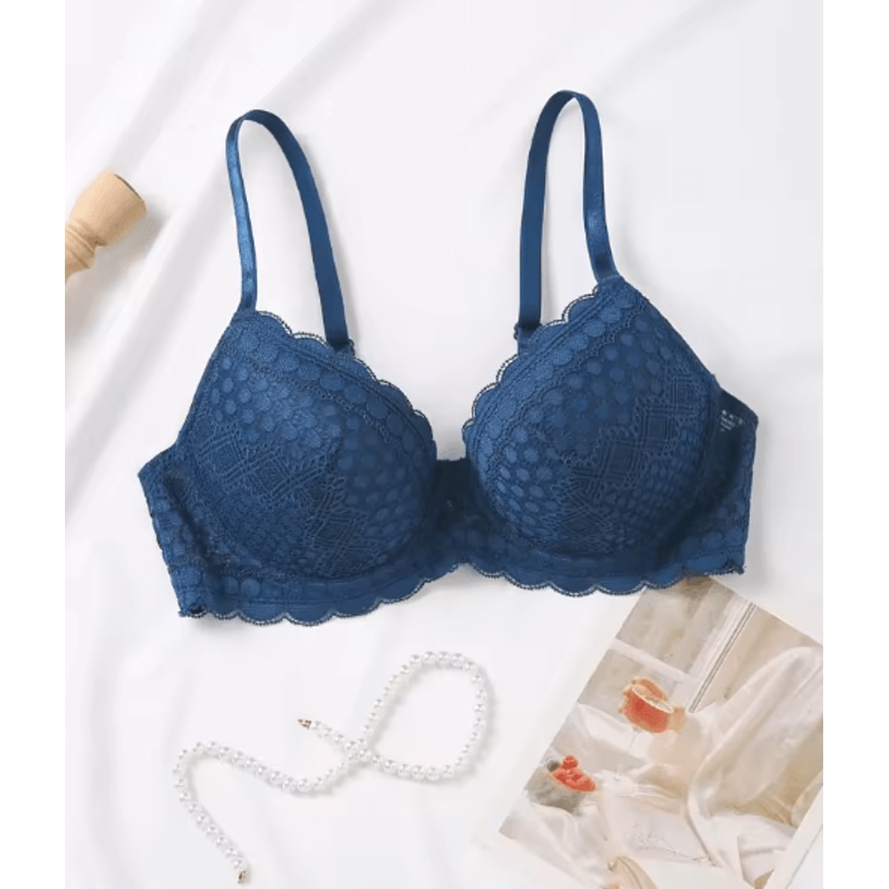 Elegant Lace Push Up Underwire Bra In Multiple Colors 4