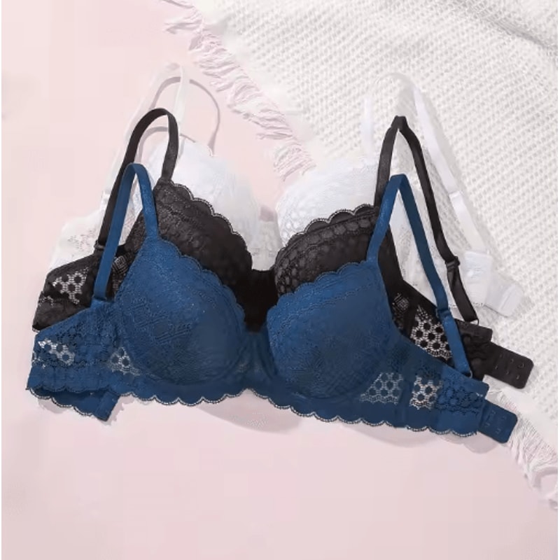 Elegant Lace Push Up Underwire Bra In Multiple Colors 5