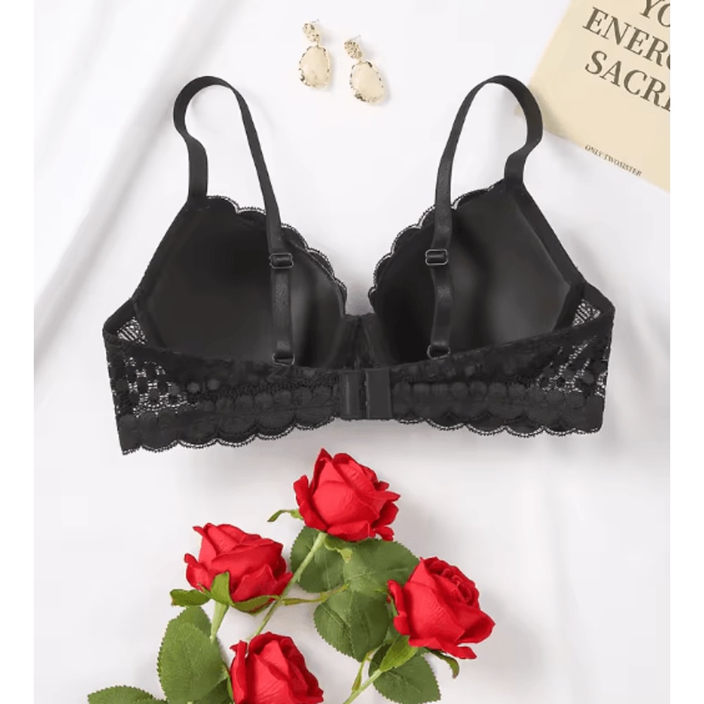 Elegant Lace Push Up Underwire Bra In Multiple Colors 6