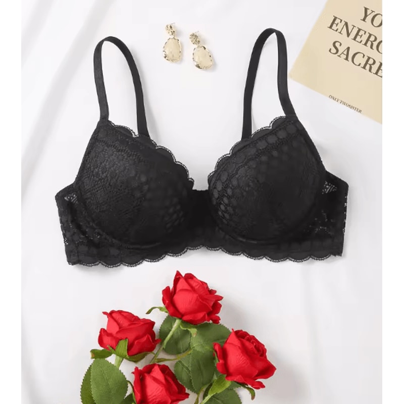 Elegant Lace Push Up Underwire Bra In Multiple Colors 0