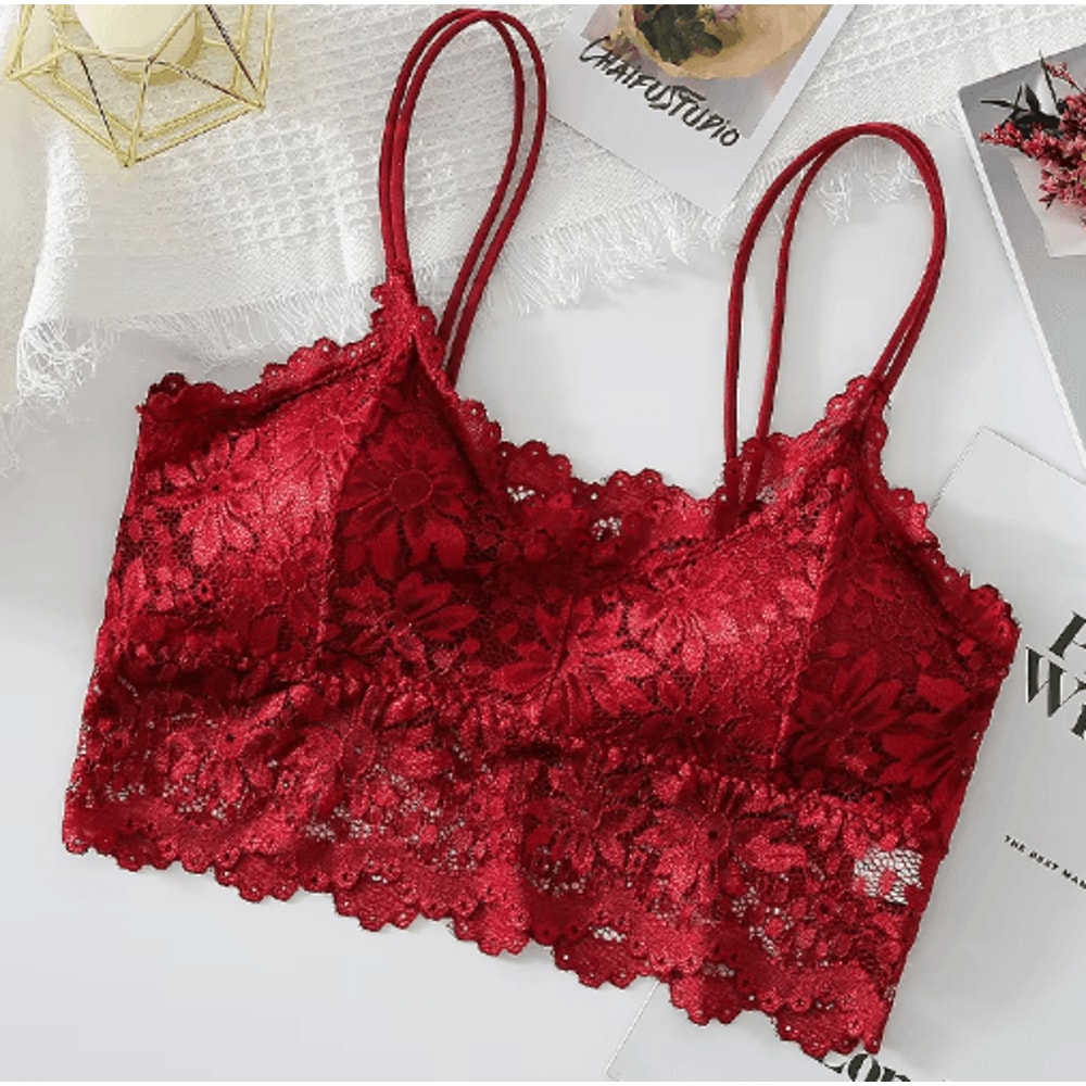 3Piece Seamless Wireless Lace Bralette Set 18