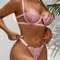 Fairy Embroidery Push Up Lace Bra And Brief Set 7
