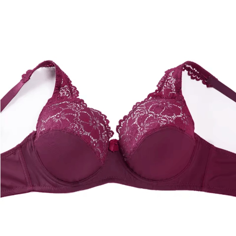 Floral Embroidered Plunge Lace Bra For Full Support And Confidence 7