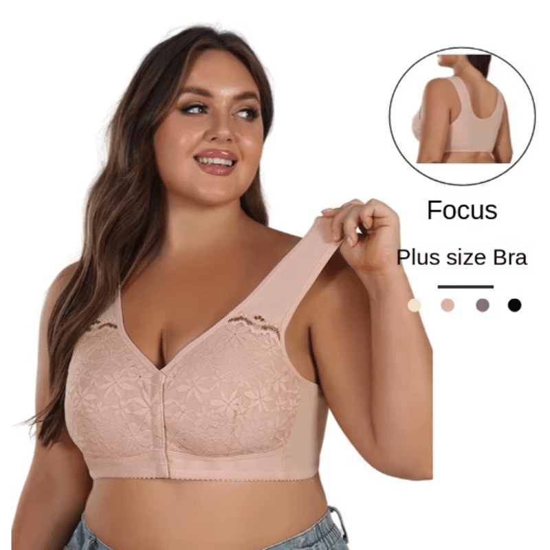Front Closure Soft Cotton Comfort Bra For All Day Ease 0