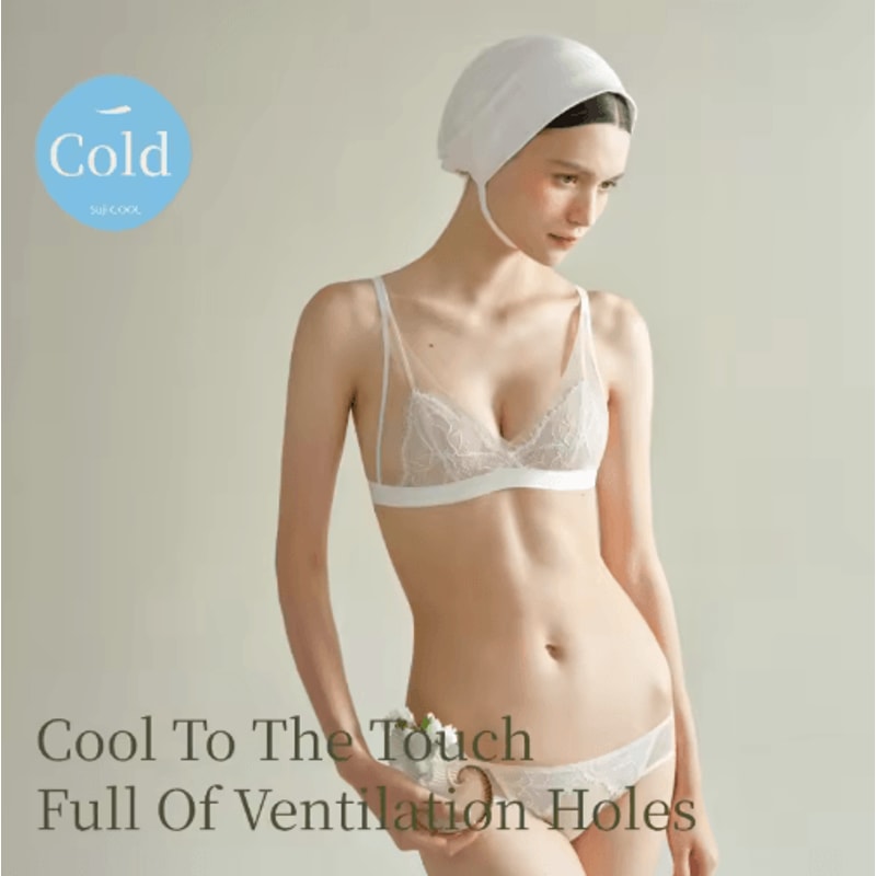 SUJIIN Seamless Wireless Triangle Lace Bra With Beautiful Back Design 7