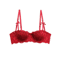 French Style Half Cup Push Up Lace Bra With Deep V Design 1
