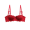 French Style Half Cup Push Up Lace Bra With Deep V Design 1