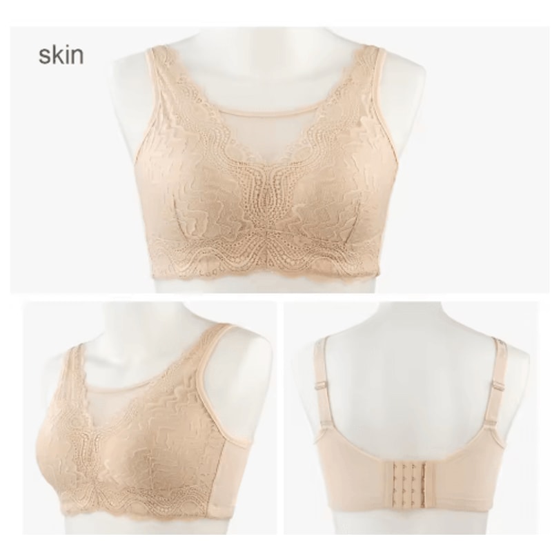 Post Mastectomy Lace Back Wireless Bra With Silicone Padding 2076 1