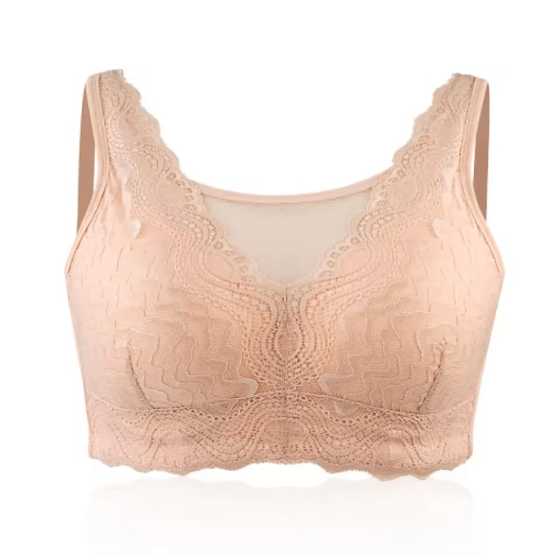 Post Mastectomy Lace Back Wireless Bra With Silicone Padding 2076 2