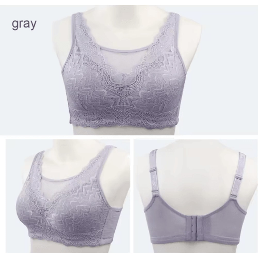 Post Mastectomy Lace Back Wireless Bra With Silicone Padding 2076 4