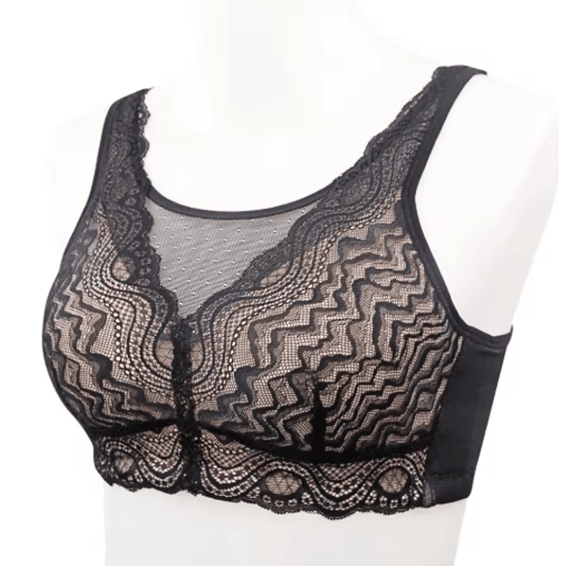 Post Mastectomy Lace Back Wireless Bra With Silicone Padding 2076 6
