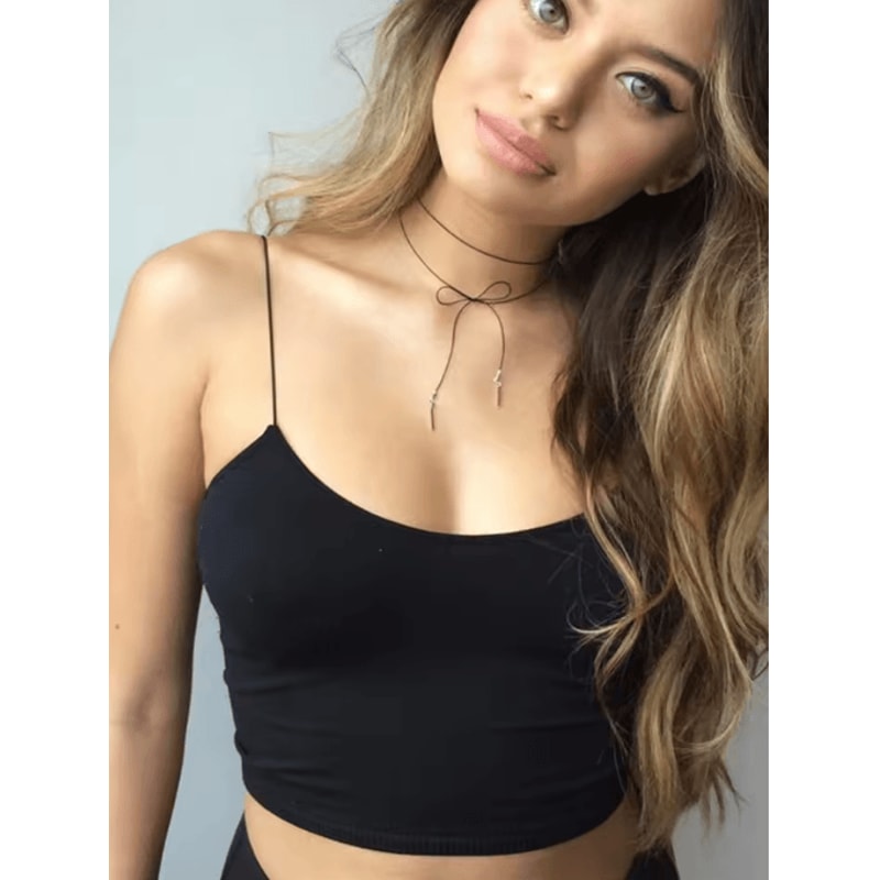 Black Halter Backless Crop Top For Effortless Summer Style 4
