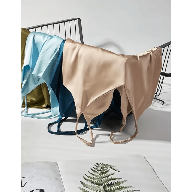 AOSSVIAO Satin Silk Halter V Neck White Spaghetti Strap Cami 2026 11