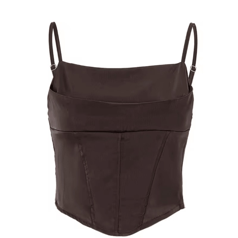 Backless Lace Up Spaghetti Strap Crop Top For Party And Street Style 6