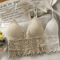 Lace Halter Crop Top With BuiltIn Bra Retro Tassel Womens Beach Tank 14
