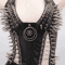 Spiked Gothic Punk Tank Y2K Grunge PU Leather Alternative Top For Women 18
