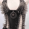 Spiked Gothic Punk Tank Y2K Grunge PU Leather Alternative Top For Women 18