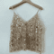 Puloru Sequin Beaded Flower Camisole Open Back Chic Summer Top 3
