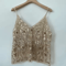 Puloru Sequin Beaded Flower Camisole Open Back Chic Summer Top 3