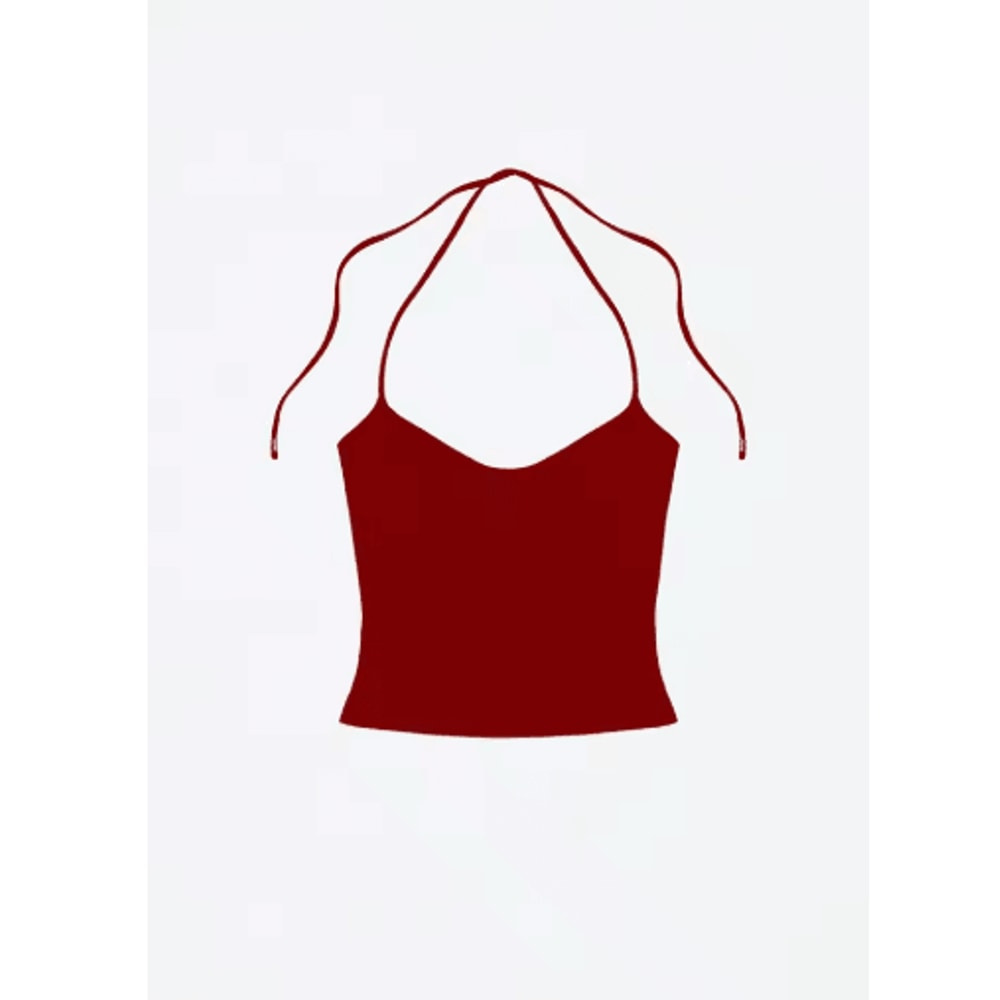 Open Back Halter Camisole With Metal Accents Stretchy Sexy Summer Tank For Women 3