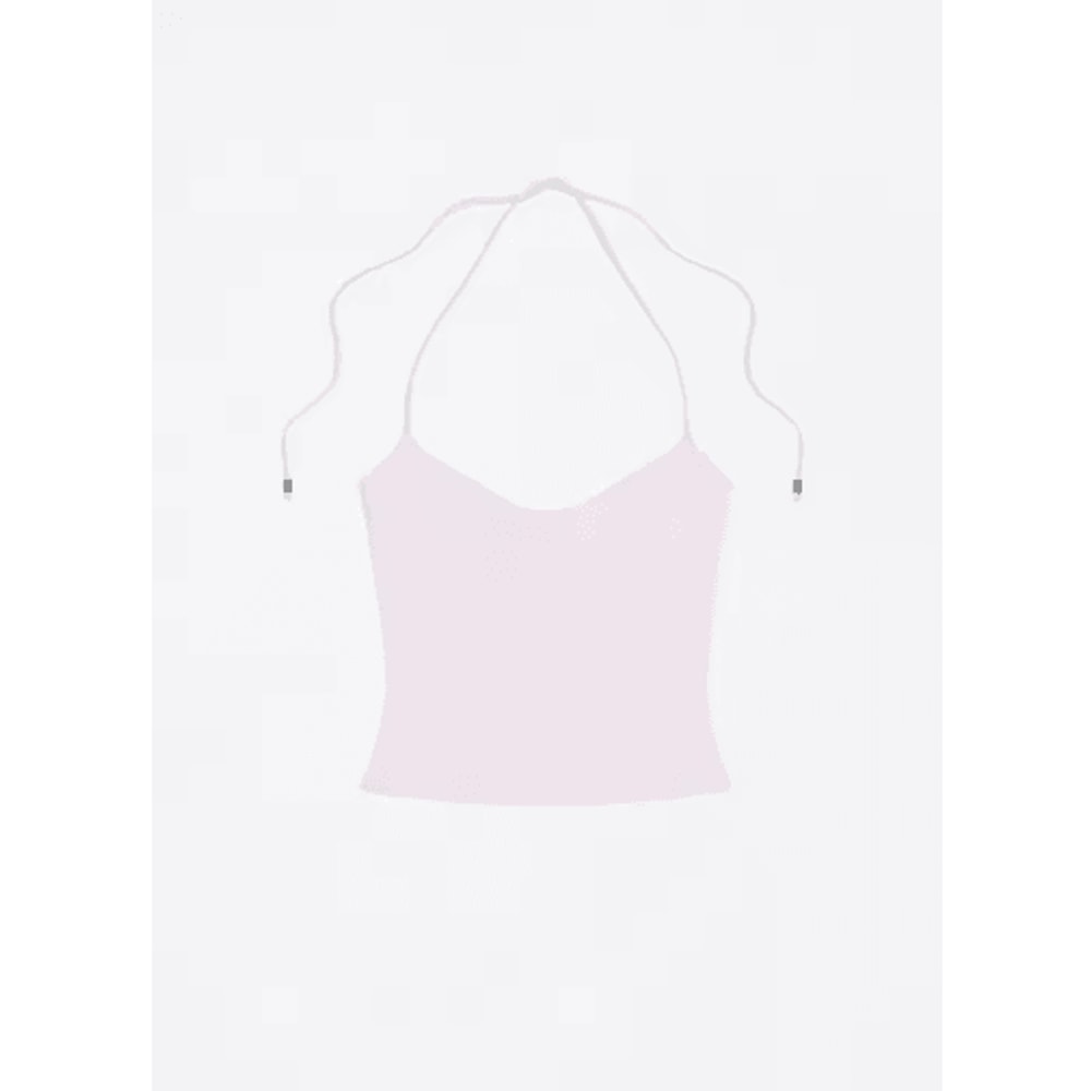 Open Back Halter Camisole With Metal Accents Stretchy Sexy Summer Tank For Women 4