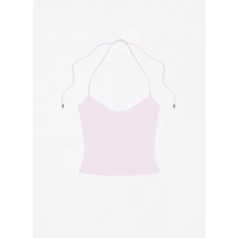 Open Back Halter Camisole With Metal Accents Stretchy Sexy Summer Tank For Women 4