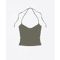Open Back Halter Camisole With Metal Accents Stretchy Sexy Summer Tank For Women 5