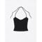 Open Back Halter Camisole With Metal Accents Stretchy Sexy Summer Tank For Women 6